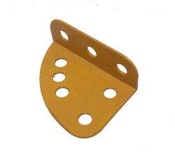 Quarter Circular Flanged Plate (L/H), UK Yellow