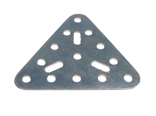 Triangular Flat Plate, 5x5 holes (zinc)