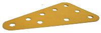 Triangular Flexible Plate 5x3 holes, UK Yellow