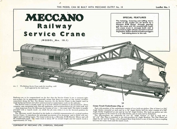 RAILWAY SERVICE CRANE